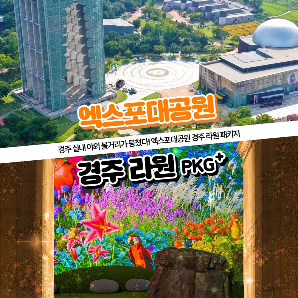 [경주아이와가볼만한곳] 라원 미디어아트+엑스포대공원 이용권